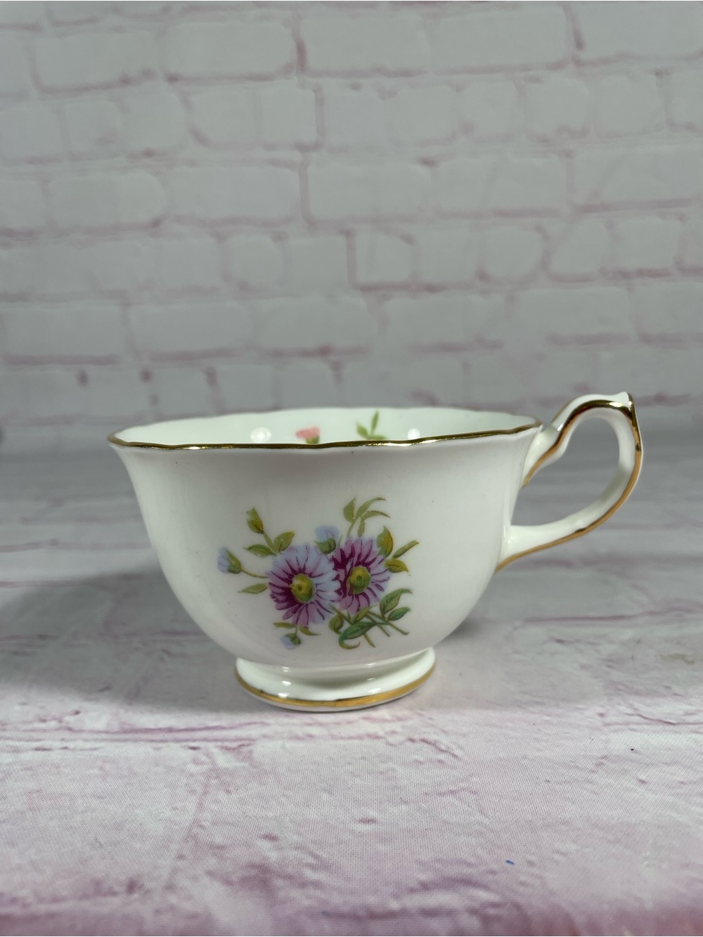 Vintage Hammersley Floral 4149 Bone China Footed Teacup and Saucer Set England - Picture 8 of 10